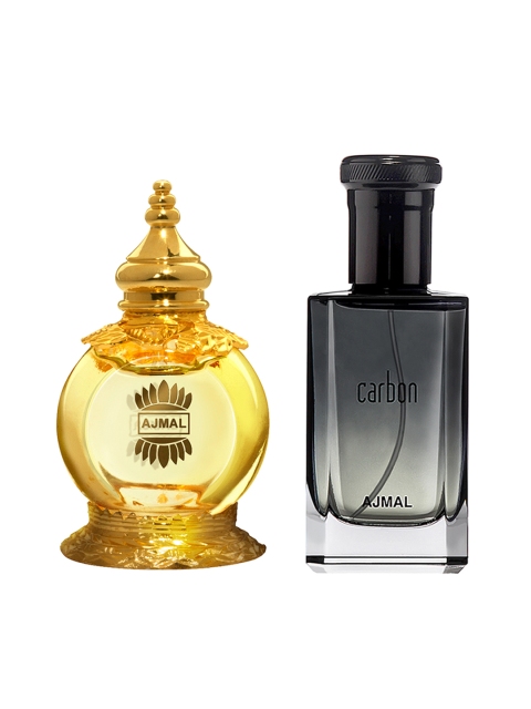 

Ajmal Set of Carbon EDP & Mukhallat Al Wafa Oriental Perfume, Black