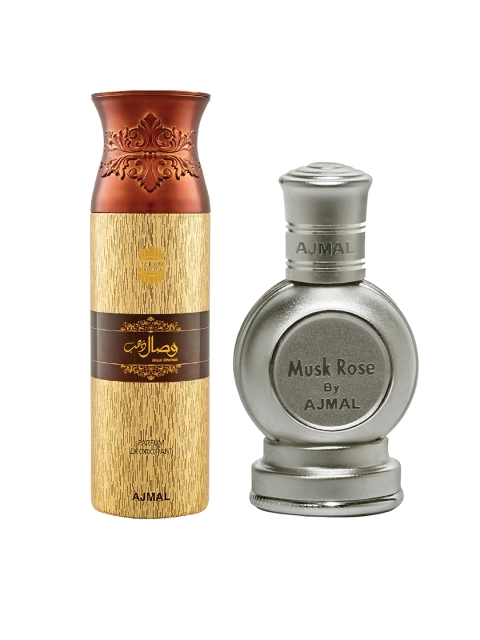 

Ajmal Set of Unisex Musk Rose Concentrated Perfume & Women Bombay Dreams EDP (100ml+12 ml), Yellow