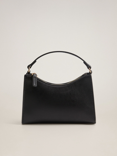 

MANGO Black Solid Handheld Bag