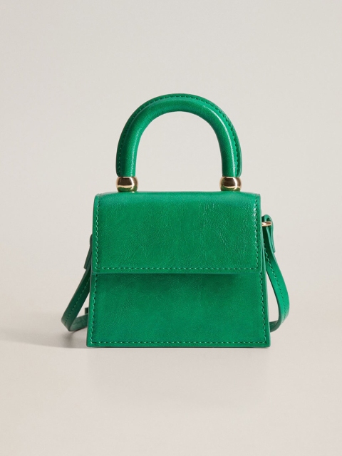 

MANGO Green Solid Sling Bag