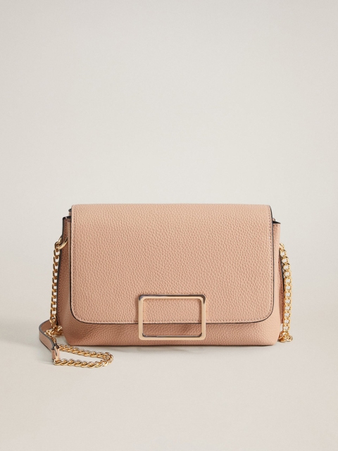 

MANGO Peach-Coloured Solid Sling Bag