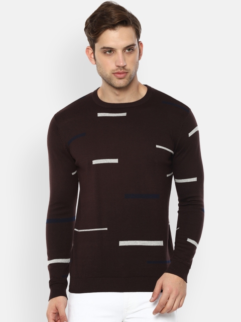 

Louis Philippe Sport Men Brown Self Design Pullover Sweater