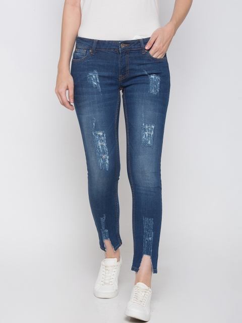 

Globus Women Blue Skinny Fit Mid-Rise Mildly Distressed Jeans