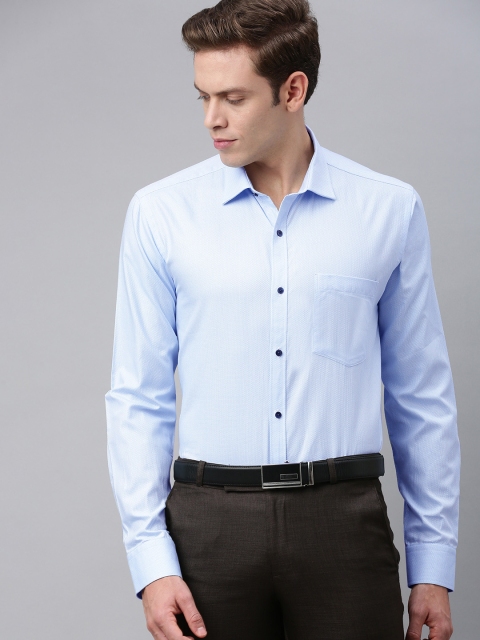 

Park Avenue Men Blue Slim Fit Self Design Formal Shirt