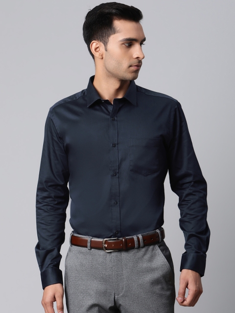 

Park Avenue Men Navy Blue Easy Care Celebrate Super Slim Fit Solid Formal Shirt