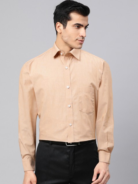 

Park Avenue Men Beige Regular Fit Solid Formal Shirt