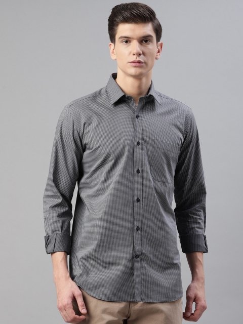 

Raymond Men Grey & White Contemporary Regular Fit Checked Casual Shirt