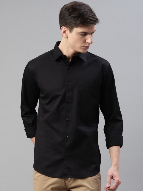 

Park Avenue Men Black Slim Fit Solid Casual Shirt