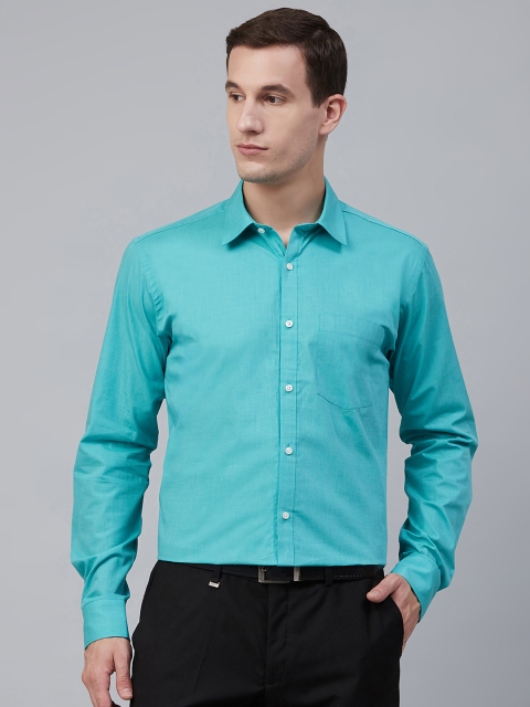 

Park Avenue Men Turquoise Blue Slim Fit Solid Formal Shirt