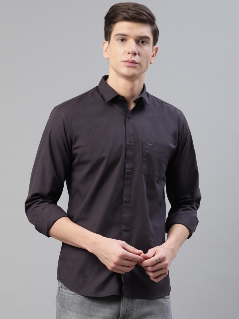 

Park Avenue Men Black Slim Fit Solid Casual Shirt