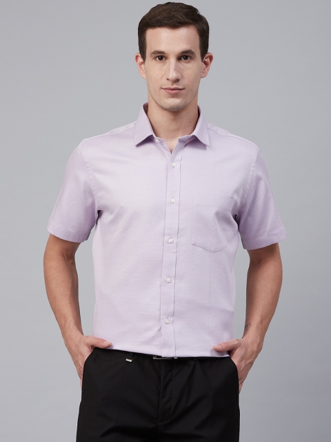 

Park Avenue Men Purple Regular Fit Self-Design Formal Shirt
