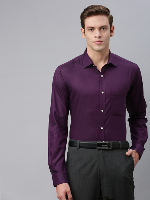 

Raymond Men Purple Slim Fit Solid Formal Shirt