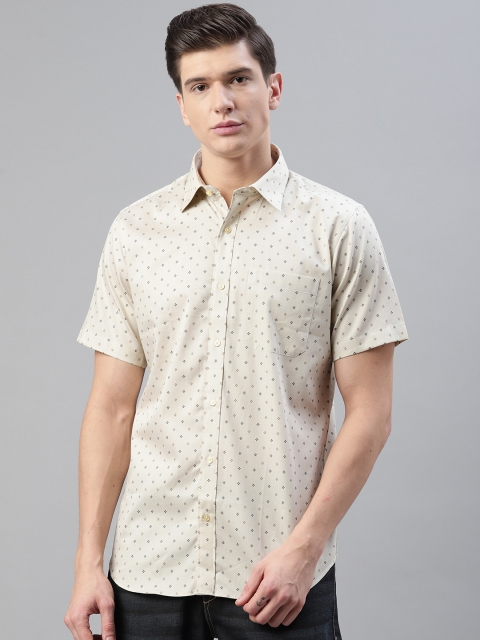 

Raymond Men Beige & Black Regular Fit Printed Casual Shirt