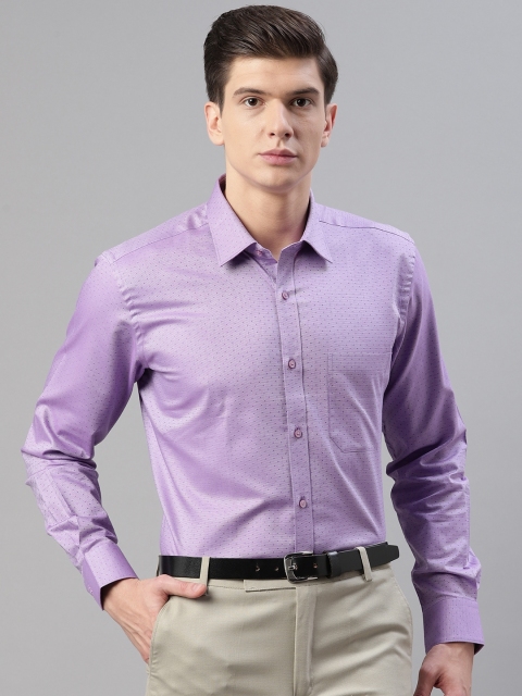 

Raymond Men Purple Contemporary Fit Self-Design Formal Shirt