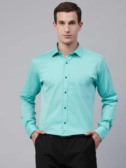 

Park Avenue Men Sea Green Slim Fit Solid Formal Shirt