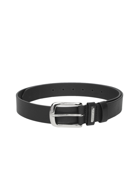 

Hidesign Men Black Solid Leather Belt