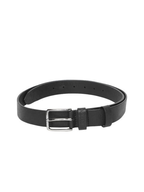 

Hidesign Men Black Solid Leather Belt
