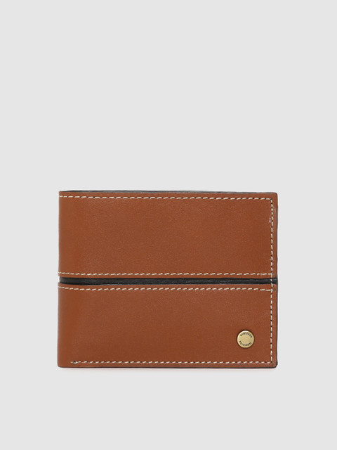 

Hidesign Men Tan Brown Solid Leather Two Fold Wallet
