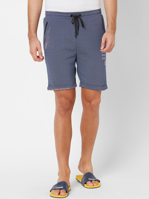 

Sweet Dreams Men Navy Blue Printed Lounge Shorts