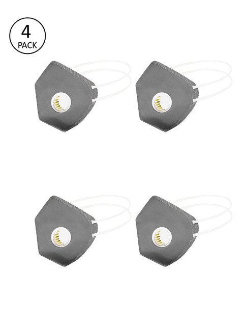 

JS Care Kids Pack Of 4 Grey 6-Ply Reusable N95 Masks