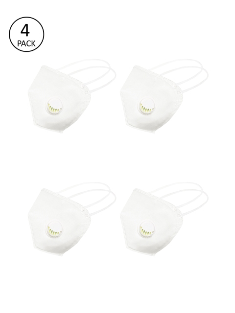 

JS Care Kids Pack Of 4 White 6-Ply Reusable Valved N95 Masks