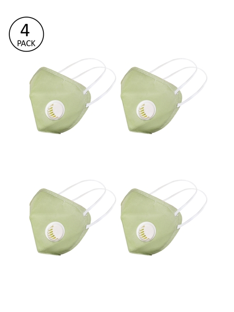 

JS Care Kids Pack Of 4 6 Ply N95 Protective Outdoor Mask, Olive