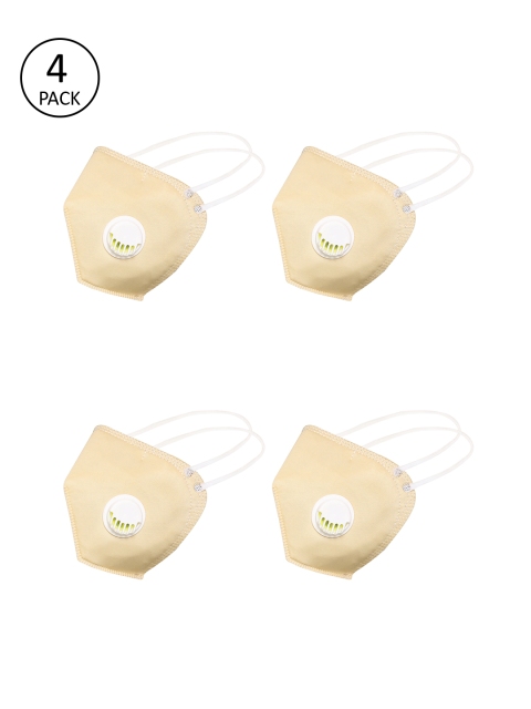 

JS Care Kids Pack Of 4 6 Ply N95 Protective Outdoor Mask, Beige