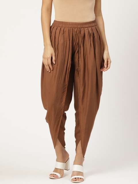 

shiloh Women Brown Solid Dhoti Pants