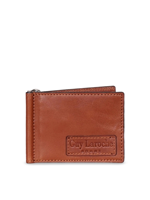 

Justanned Men Tan Brown Solid Leather Card Holder