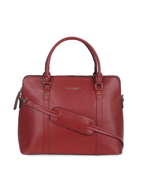 

David Jones Maroon Solid Shoulder Bag
