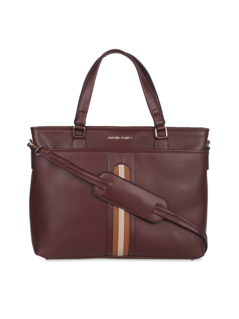 

David Jones Burgundy Striped Shoulder Bag