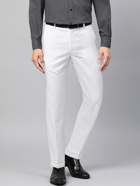 

Park Avenue Men White Neo Fit Solid Formal Trousers