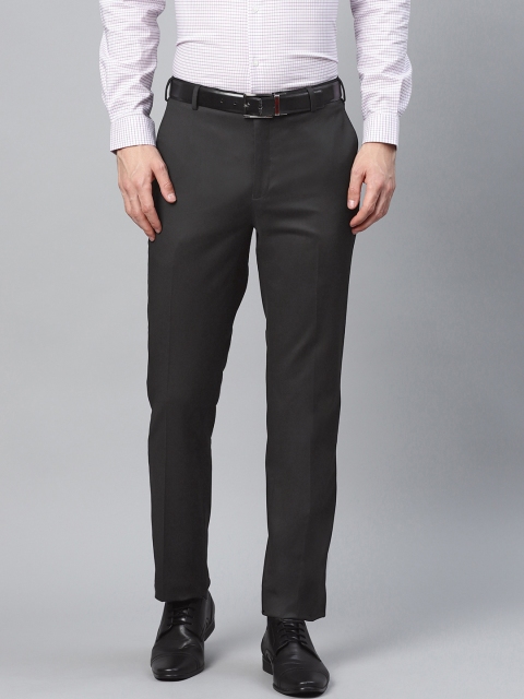 

Raymond Men Black Contemporary Fit Solid Formal Trousers
