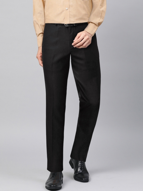 

Raymond Men Black Slim Fit Solid Partywear Trousers