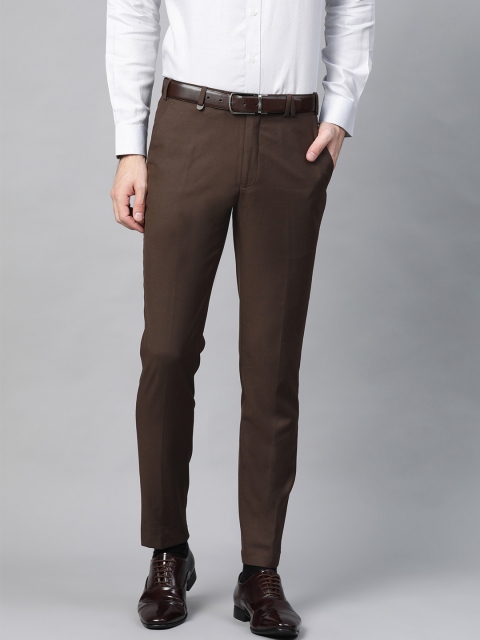 

Park Avenue Men Coffee Brown Neo Fit Solid Formal Trousers