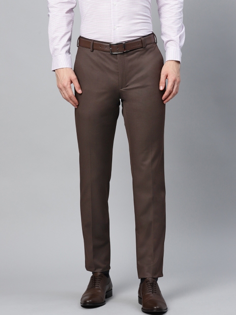 

Raymond Men Brown Slim Fit Solid Formal Trousers