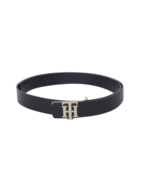 

Tommy Hilfiger Unisex Navy Blue Solid Leather Belt