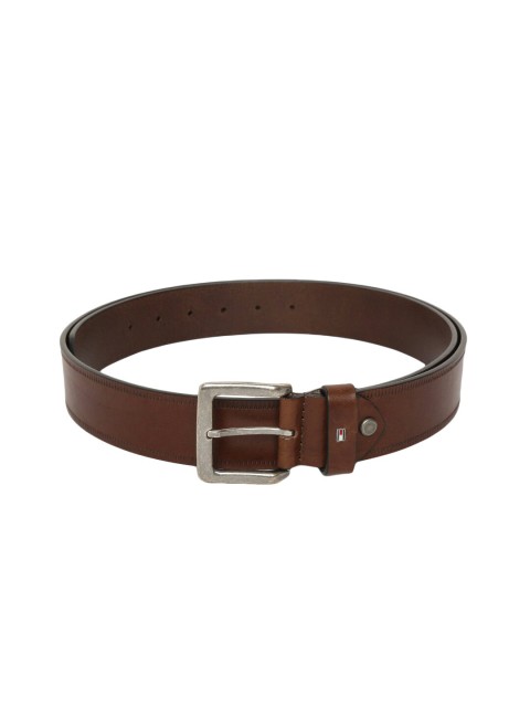 

Tommy Hilfiger Unisex Brown Solid Leather Belt