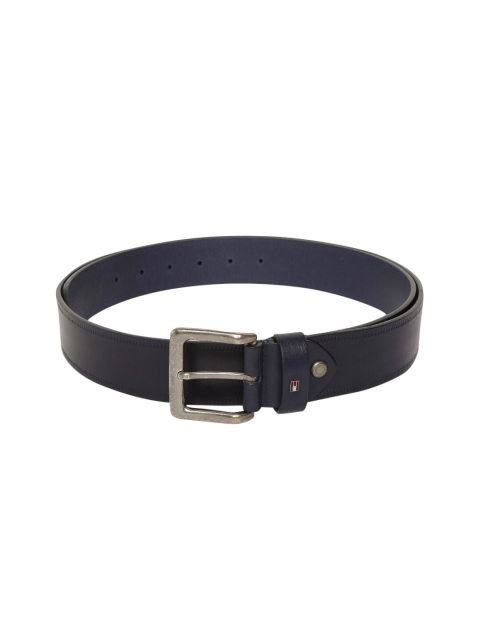 

Tommy Hilfiger Unisex Navy Blue Solid Leather Belt