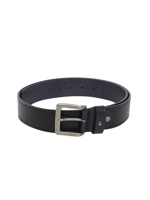 

Tommy Hilfiger Men Navy Blue Leather Solid Belt