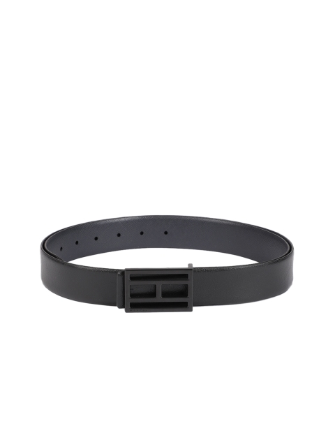 

Tommy Hilfiger Men Black & Navy Blue Leather Reversible Belt