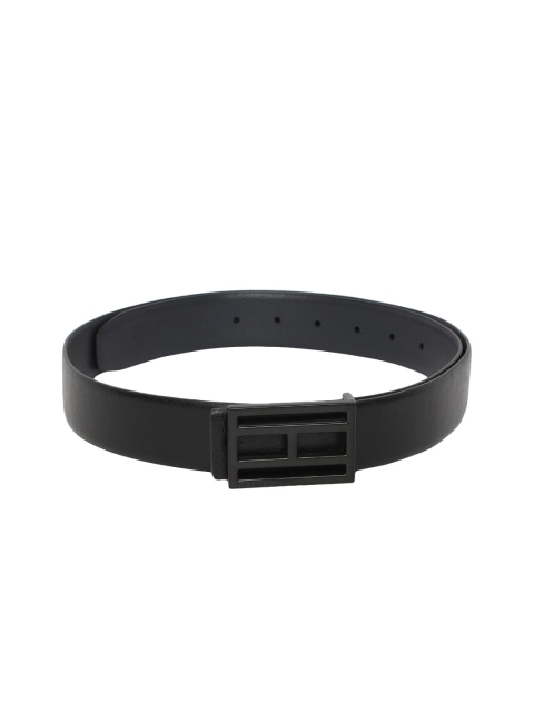 

Tommy Hilfiger Men Black & Navy Blue Solid Reversible Leather Belt