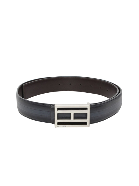 

Tommy Hilfiger Men Navy Blue & Brown Leather Reversible Solid Belt
