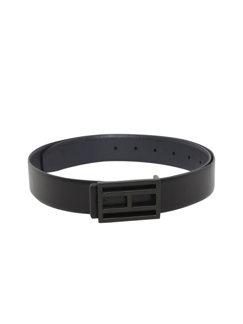 

Tommy Hilfiger Men Black & Navy Blue Leather Reversible Solid Belt