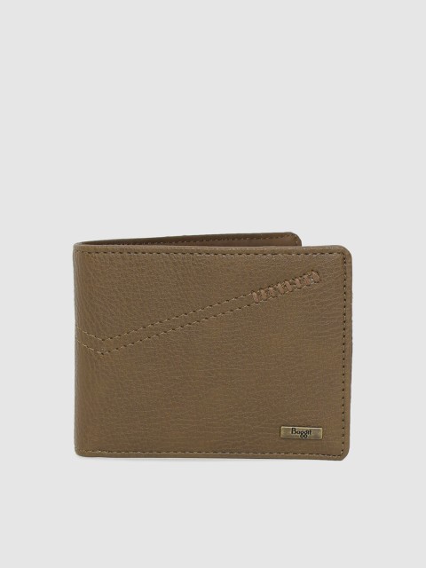 

Baggit Men Brown Solid Two Fold Wallet