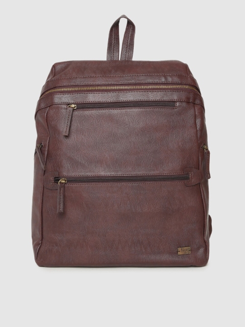 

Baggit Men Brown Solid Backpack