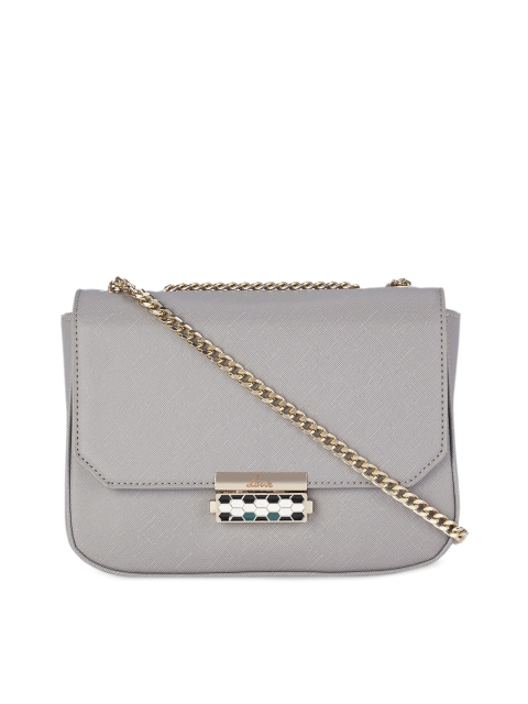 

Lavie Grey Solid Sling Bag