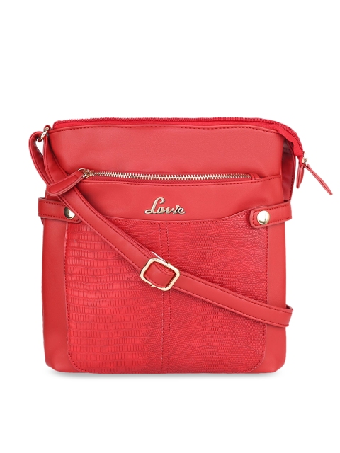 

Lavie Red Solid Sling Bag