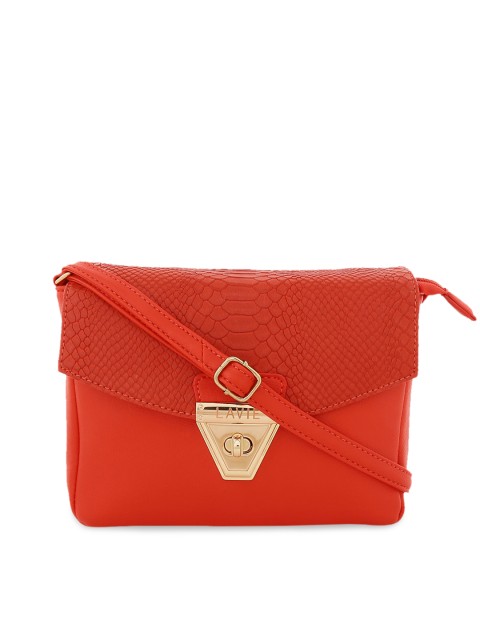 

Lavie Orange Textured Sling Bag