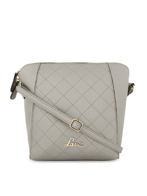 

Lavie Grey Self Design Sling Bag